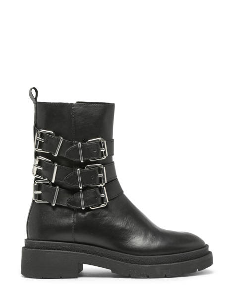 Boots Bennie In Leather Ps poelman Black women BENNIE09