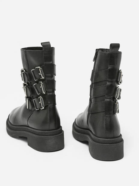 Boots Bennie In Leather Ps poelman Black women BENNIE09 other view 2