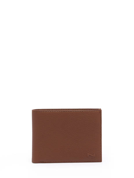 Wallet Leather Nathan baume Brown original homme 429N