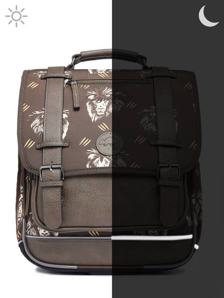 2-compartment Backpack Cameleon Brown vintage urban PBVBSD39 other view 7