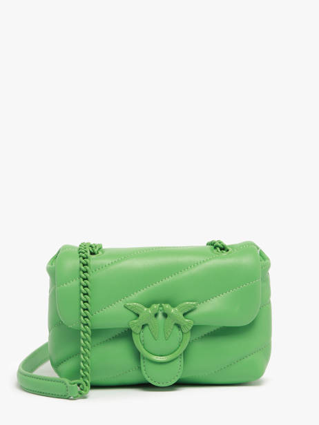 Crossbody Bag Love Bag Puff Leather Pinko Green love bag puff A1JO