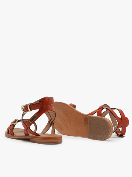 Leather Hepana Sandals Les tropeziennes Red women HEPANA other view 4