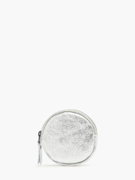 Round Leather Nine Coin Purse Milano Silver nine NI21127N