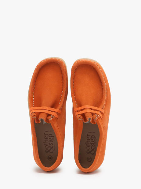 Derby Shoes In Leather Another step Orange unisex 7010 other view 2