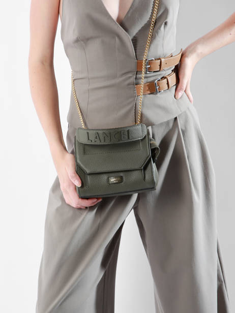 Top Handle S Ninon Leather Lancel Green ninon A09221 other view 1