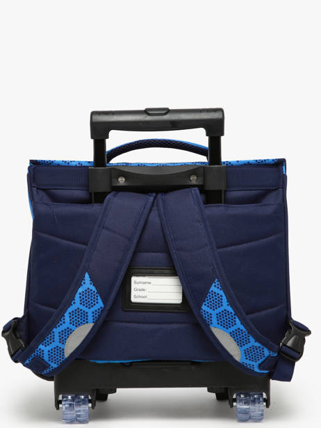 2-compartment Satchel Snowball Blue foot T46138 other view 4