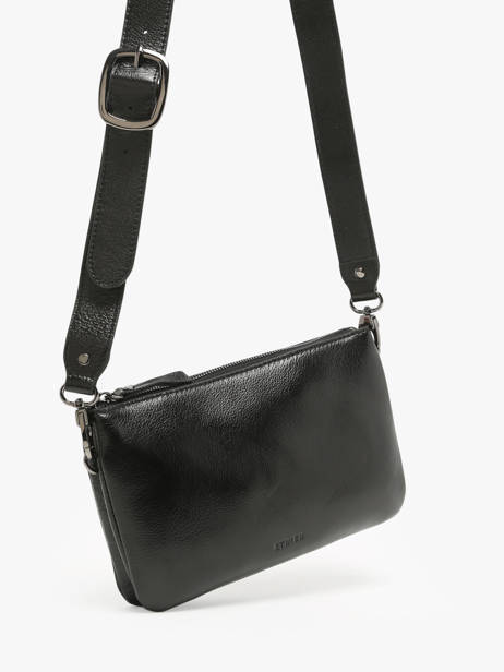 Shoulder Bag Emeraude Leather Etrier Black emeraude EEME0142 other view 2