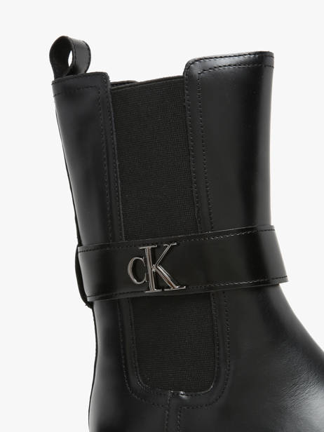 Bottines En Cuir Calvin klein jeans Noir accessoires 14950GT vue secondaire 3
