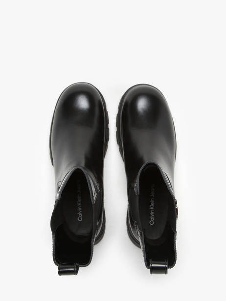 Bottines En Cuir Calvin klein jeans Noir accessoires 14950GT vue secondaire 4