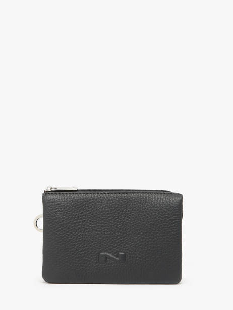 Trousse 2 Compartiments Cuir Nathan baume Noir original n 283N