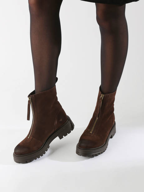 Bottines En Cuir We do Marron women CO99762A vue secondaire 1