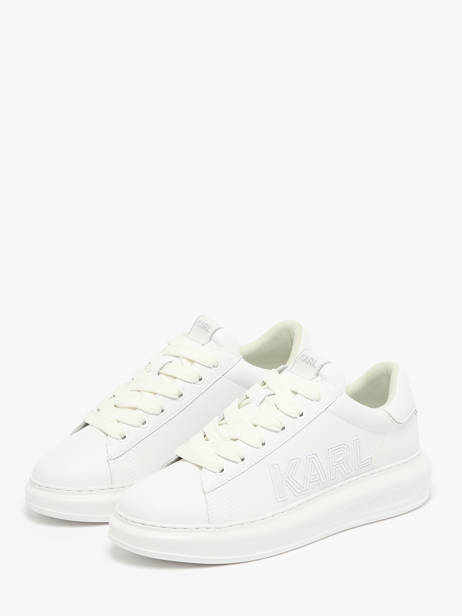 Sneakers Kapri Deco Line In Leather Karl lagerfeld White men KL52561 other view 1