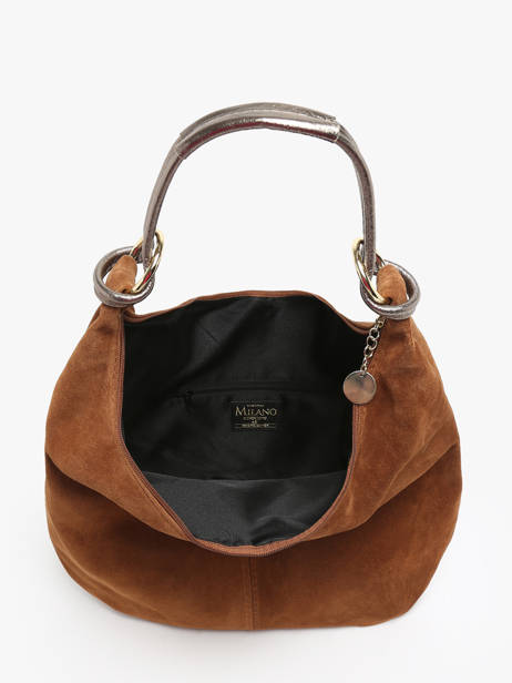 Shoulder Bag Velvet Milano Brown velvet VE24092 other view 3