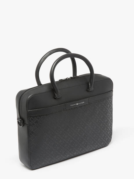 Business Bag Tommy hilfiger Black monogram AM13104 other view 2