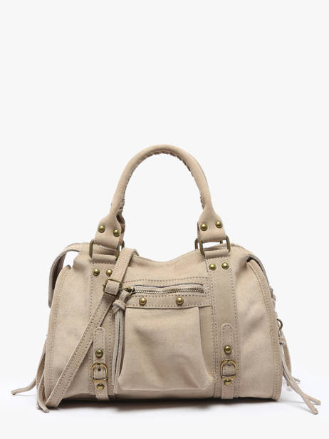 Shoulder Bag Velvet Leather Milano Beige velvet VE24094