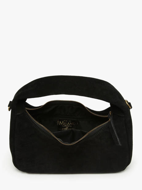 Handbag Velvet Leather Milano Black velvet VE24114 other view 3