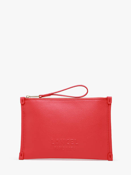 Leather Jour Pouch Lancel Red jour A13174