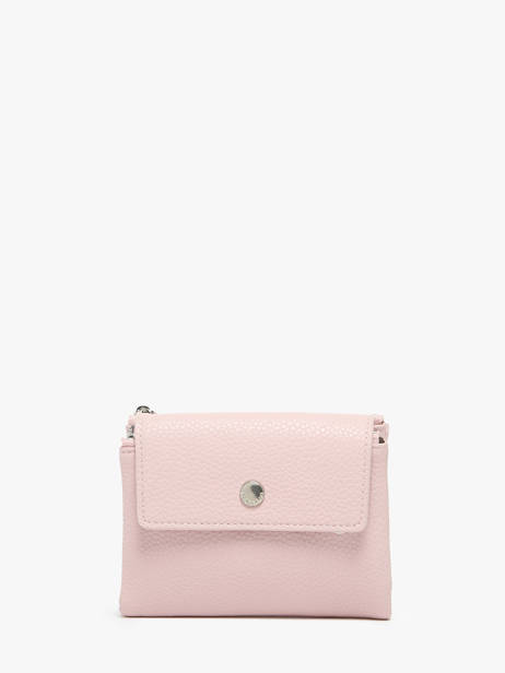 Porte-monnaie Porte-cartes Miniprix Rose grained F5019