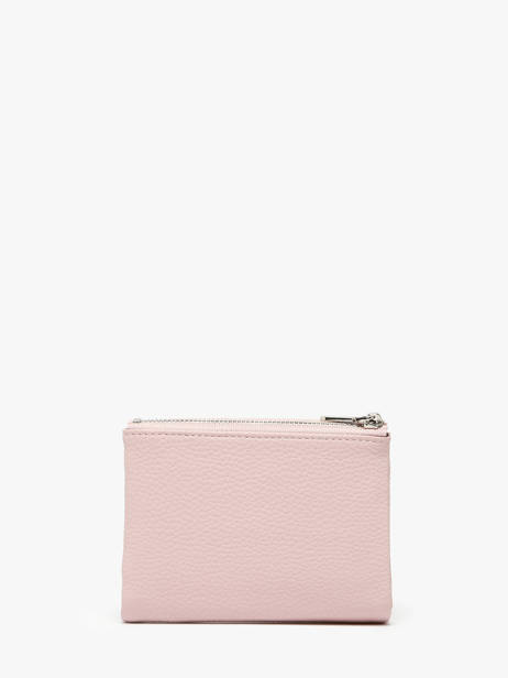 Porte-monnaie Porte-cartes Miniprix Rose grained F5019 vue secondaire 2