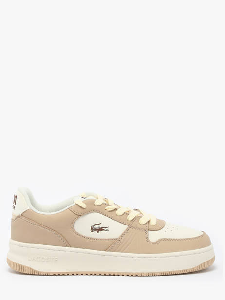 Sneakers In Leather Lacoste Beige men 9SMA0045