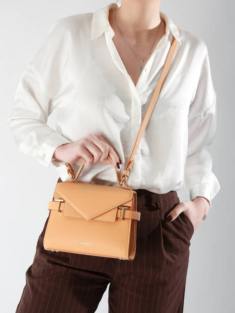 Small Grained Leather Emilie Crossbody Bag Le tanneur Orange emily TEMI1006 other view 1