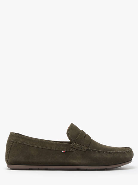 Moccasins In Leather Tommy hilfiger Green men 4998RBN