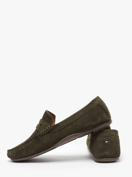 Moccasins In Leather Tommy hilfiger Green men 4998RBN other view 2