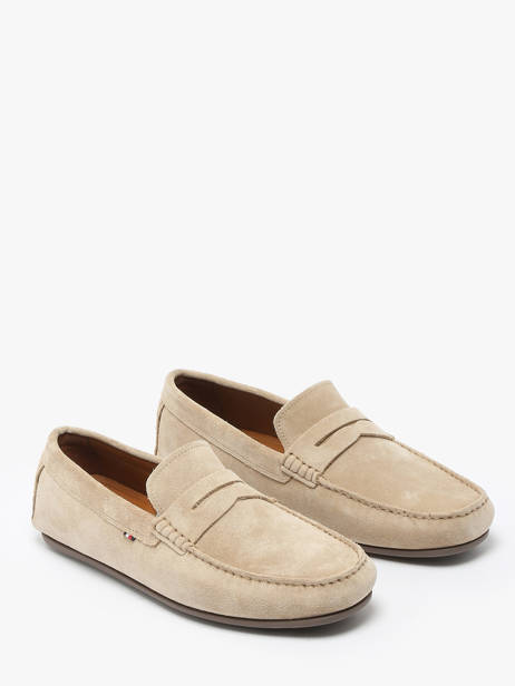 Moccasins In Leather Tommy hilfiger Beige men 49980F7 other view 1