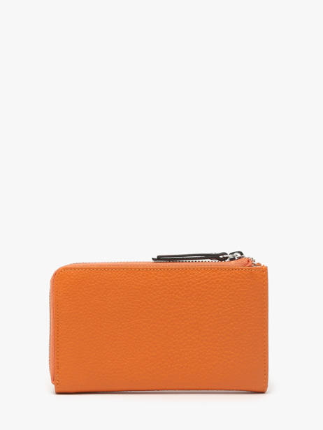 Leather Caviar Wallet Crinkles Orange caviar 14304 other view 2