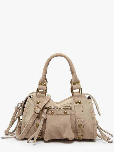 Shoulder Bag Velvet Leather Milano Beige velvet VE24093