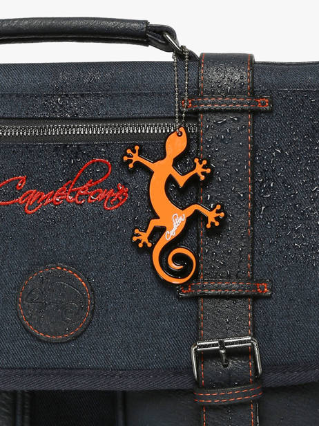 Cartable Enfant 3 Compartiments Cameleon Bleu vintage urban CA41 vue secondaire 6