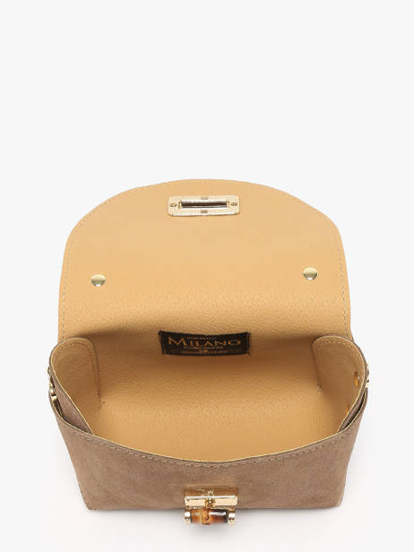 Crossbody Bag Velvet Leather Milano Brown velvet VE24117 other view 2