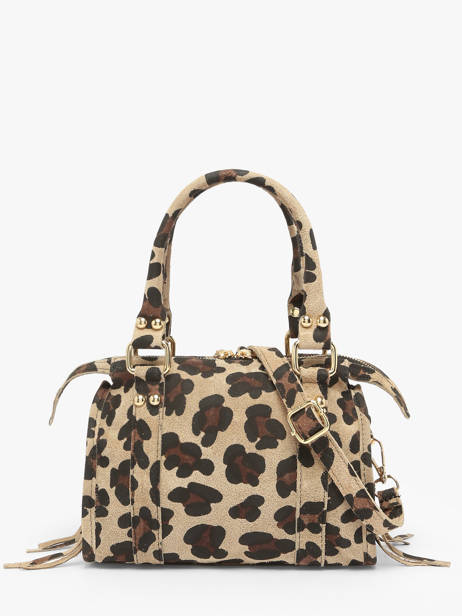 Sac Bandoulière Velvet Leopardo Cuir Milano Beige velvet leopardo VL24093 vue secondaire 3