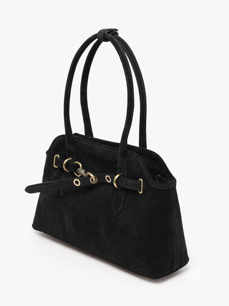 Sac Porté épaule Velvet Cuir Milano Noir velvet VE260610 vue secondaire 1
