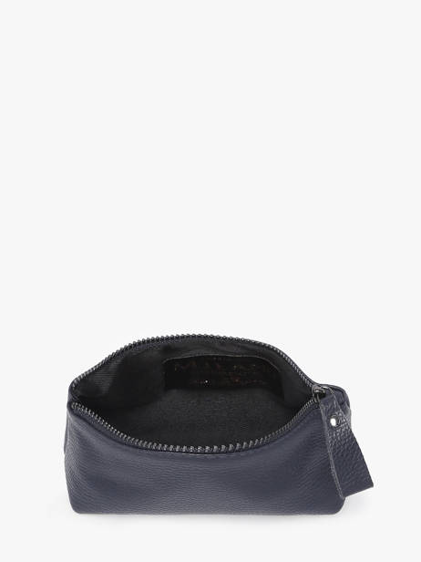 Pouch Leather Milano Blue caviar CA22114 other view 1