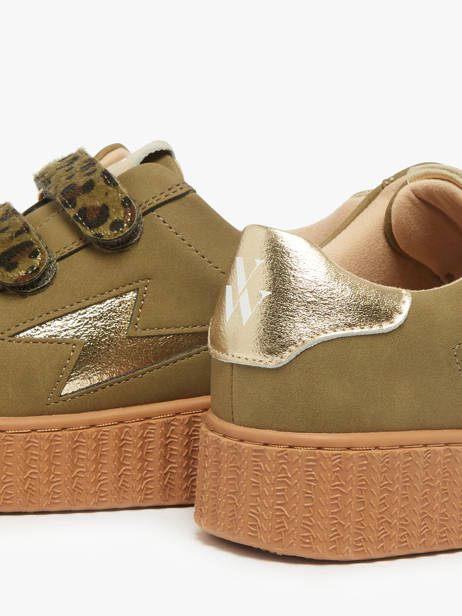 Sneakers Aby Vanessa wu Vert accessoires BK2714NR vue secondaire 2
