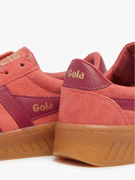Sneakers Grandslam En Cuir Gola Rouge accessoires CLA589 vue secondaire 2