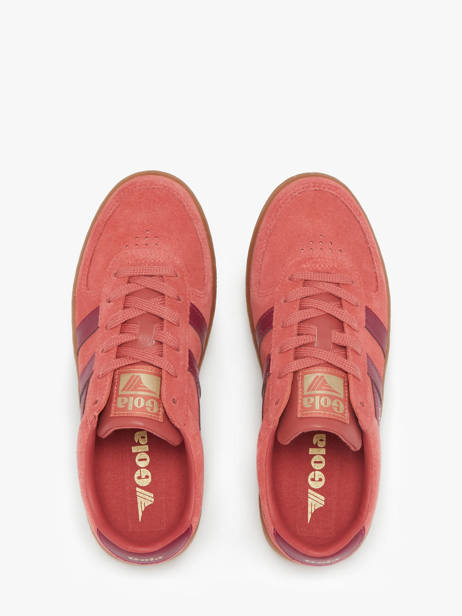 Sneakers Grandslam En Cuir Gola Rouge accessoires CLA589 vue secondaire 3