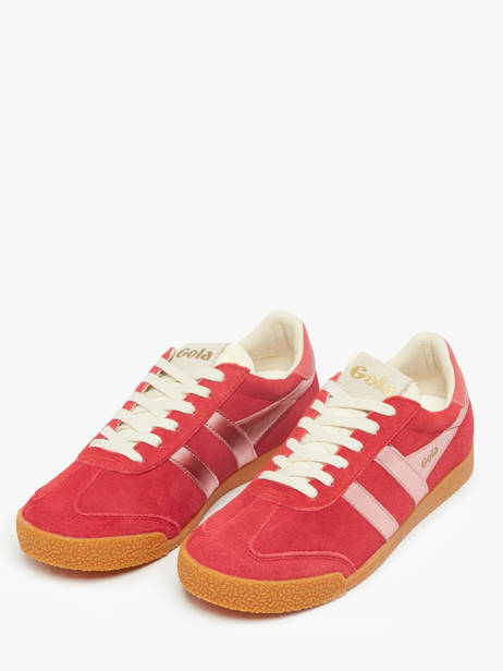 Sneakers Elan Glitz En Cuir Gola Rouge accessoires CLB790 vue secondaire 1
