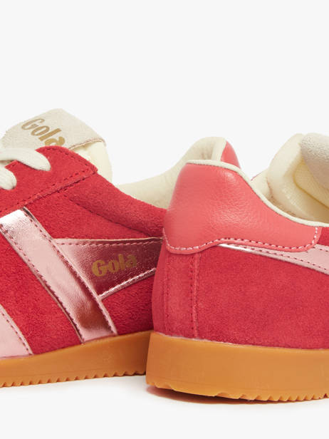Sneakers Elan Glitz En Cuir Gola Rouge accessoires CLB790 vue secondaire 2