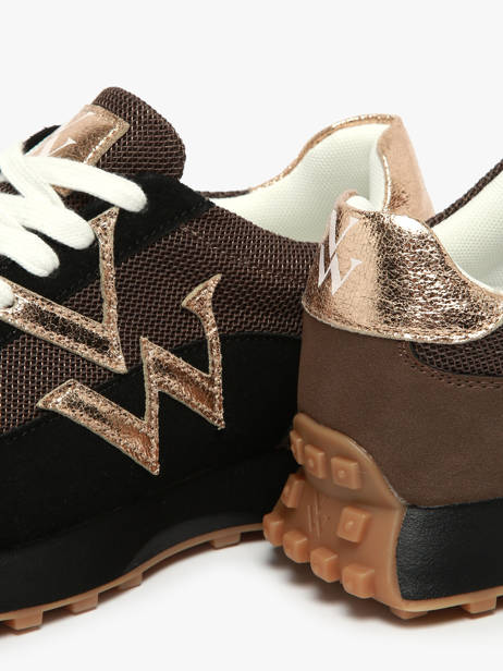 Sneakers Pia Vanessa wu Noir accessoires BK2623NR vue secondaire 2