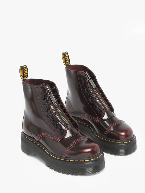 Bottines Sinclair En Cuir Dr martens Rouge accessoires 25233600 vue secondaire 1