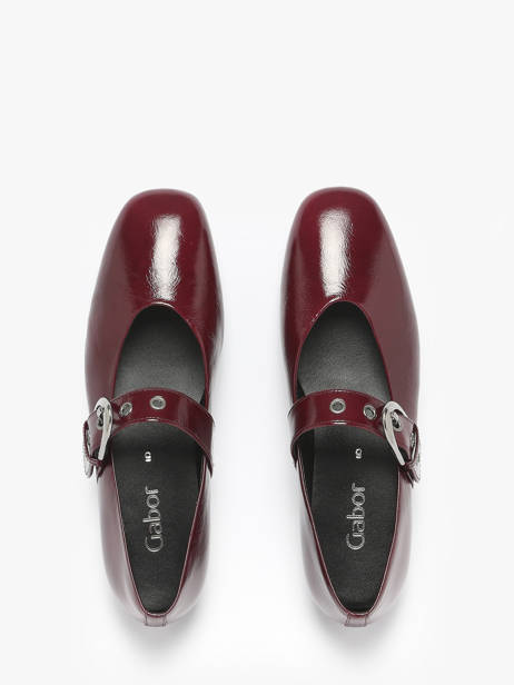 Ballerines En Cuir Gabor Rouge accessoires 25 vue secondaire 3