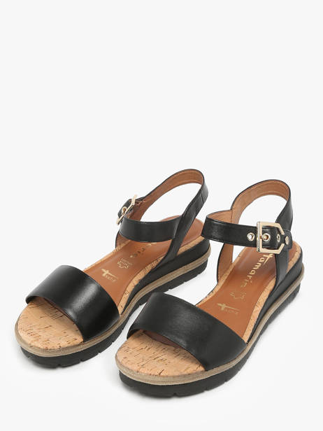 Sandales En Cuir Tamaris Noir accessoires 42 vue secondaire 1