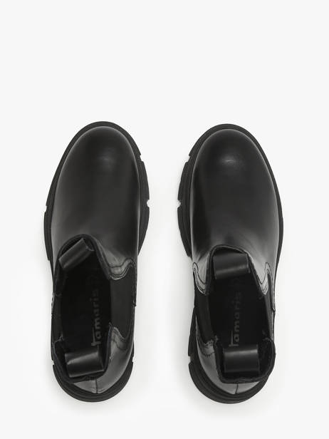 Chelsea Boots En Cuir Tamaris Noir accessoires 41 vue secondaire 3