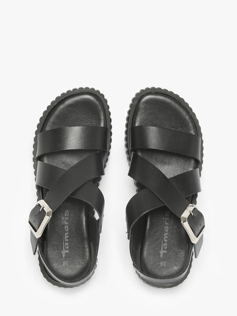 Sandales En Cuir Tamaris Noir accessoires 44 vue secondaire 3