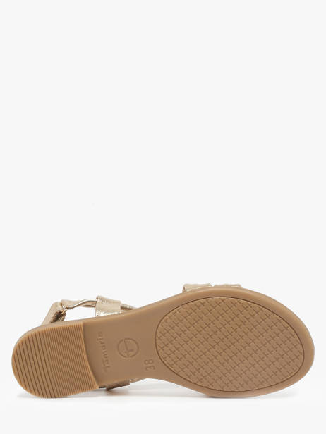 Sandales En Cuir Tamaris Or accessoires 44 vue secondaire 4