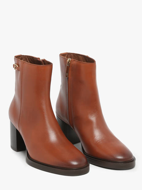 Bottines à Talon En Cuir Tommy hilfiger Marron accessoires 8864GOC vue secondaire 1