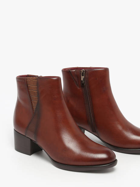 Bottines à Talon En Cuir Tamaris Marron accessoires 45 vue secondaire 2