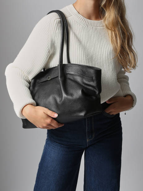 Sac Porté épaule Caviar Cuir Milano Noir caviar CA25062 vue secondaire 1